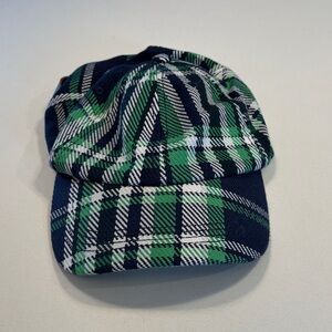 Roots Plaid Green and Blue Cap
